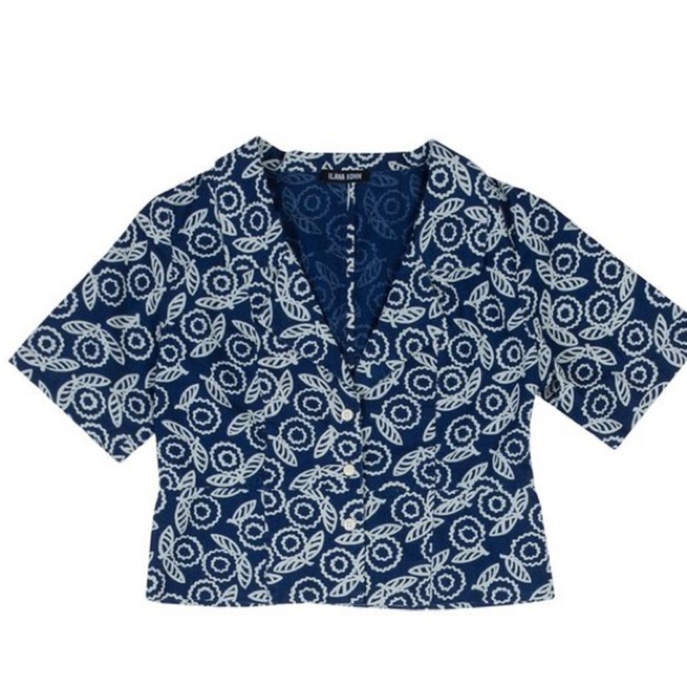 ILANA KOHN INDIGO PRINT SHIRT